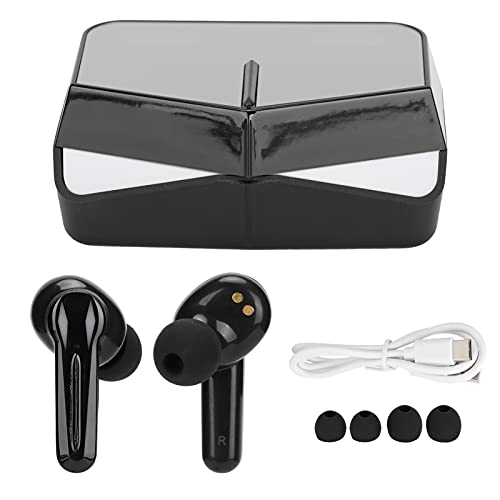 Cuifati Kabellose Gaming-Ohrhörer, Bluetooth 5.1-Gaming-Stereo-unabhängiges Dual-Host-Wireless-Headset, Ausgestattet mit Digitaler LED-Batterieanzeige, für Sport, Gaming und Laufen(Schwarz) von Cuifati
