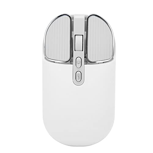 Cuifati Kabellose Maus, BT5.1 2,4 GHz Dual-Modus, Tragbare, Modische, Minimalistische Computermaus, Geräuschloses Klicken, Einstellbare DPI, 500 MAh Akku, Niedliche Maus für das von Cuifati