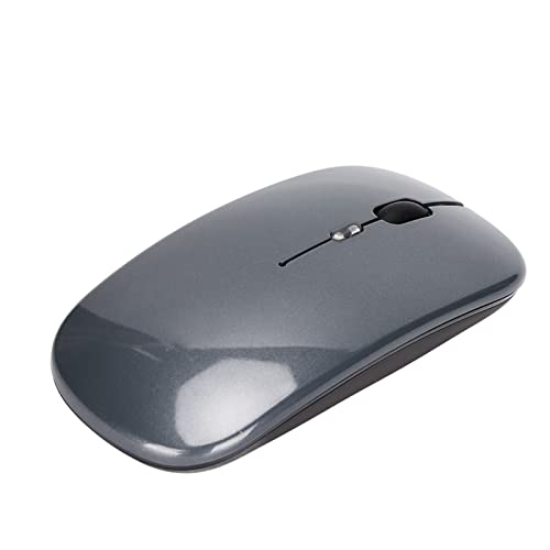 Cuifati Kabellose Maus 2.4G/Bluetooth Dual Mode, 1600 DPI Einstellbare Gaming-Maus Stummschalten 4Key Ergonomische Maus mit LED (Grau) von Cuifati