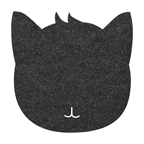 Cuifati Katzenform Antistatische Filze Tischmaus Pad Office Staubdichte Schreibtischpads (Dunkelgrau) von Cuifati