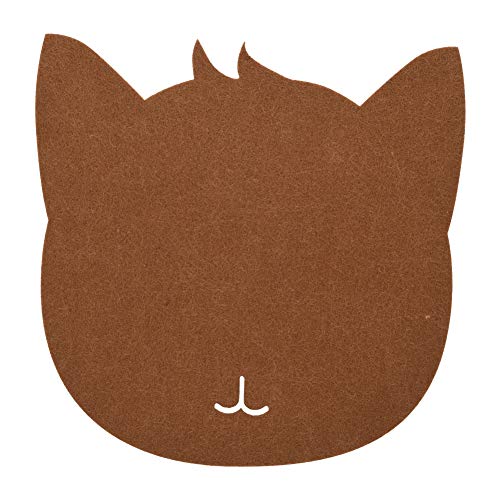 Cuifati Katzenform Antistatische Filze Tischmaus Pad Office Staubdichte Schreibtischpads (Khaki) von Cuifati