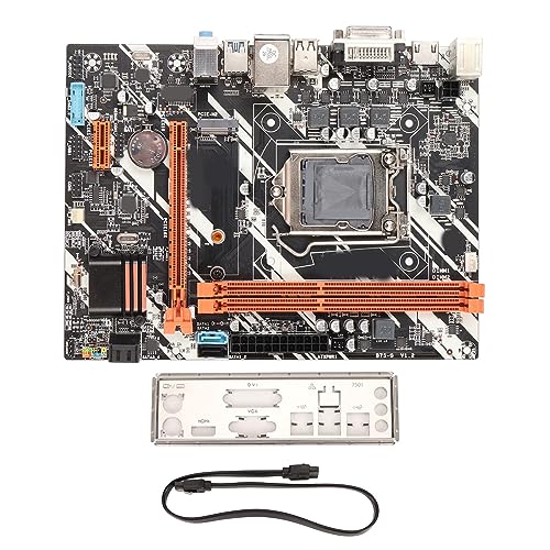 Cuifati M ATX-Computer-Motherboard, Inter B75 LGA1155 Dual-Channel-DDR3-Gaming-Motherboard, mit SATA3.0, PCIe 16X, USB3.0/2.0, Gigabit Adaptive Network, DVI VAG HDML von Cuifati