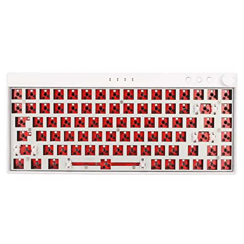 Cuifati Mechanische DIY-Tastatur mit 84 Tasten, Hot-Swap-RGB-Gaming-Tastatur mit Typ C, benutzerdefinierte Tastatur-Kits, kabelloses Weiß von Cuifati