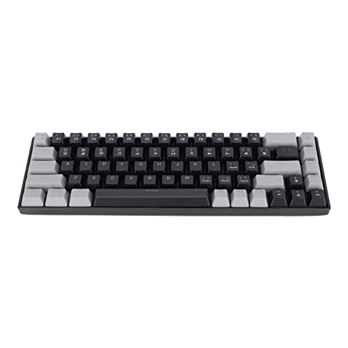 Cuifati Mechanische Tastatur mit 68 Tasten, die Schnellsten Tastaturumschalter Aller Zeiten Red Shaft Green Shaft Zweifarbige Mechanische RGB-Gaming-Tastatur mit(Schwarz (grüner Schaft)) von Cuifati