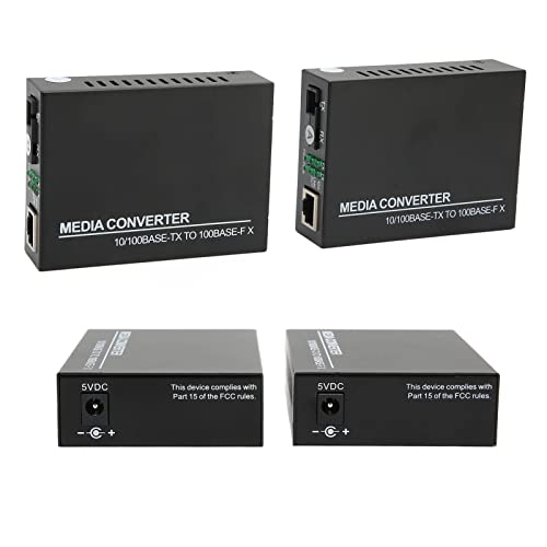 Cuifati Optischer Ethernet-Medienkonverter Single Mode 10/100Base-TX zu 100Base-FX RJ45 zu SC-Glasfaser-Transceiver für Innen- und Außenumgebungen von Cuifati
