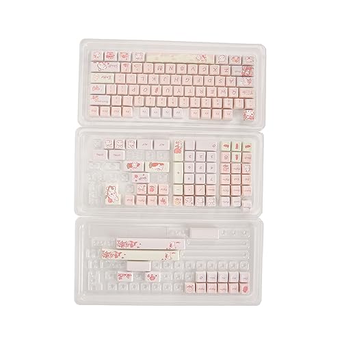 Cuifati PBT-Tastenkappen-Set, 148 Tasten für Mechanische Tastatur mit 61 64 68 75 82 84 87 104 108 Tasten, Farbsublimation, Ergonomische Satte Farben Mechanische Tastatur-Tastenkappen von Cuifati