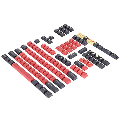 Cuifati PBT-Tastenkappen mit PBT-Tasten 128 Tastenkappen und A-Wellenabzieher Hochwertige, ölbeständige PBT-Materialien Tastatur-Tastenkappe Universal für Mechanische Tastaturen. von Cuifati