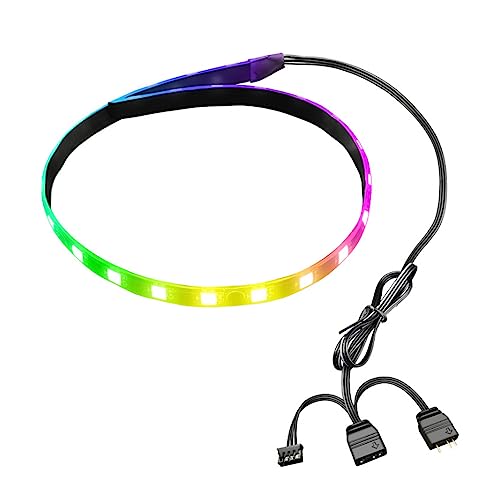 Cuifati PC-RGB-Led-Streifenlicht, 15,7-Zoll-Magnet-Led-Streifen, mit 5-V-RGB-Led-Anschlüssen, Kompatibel mit ASUS Aura, MSI Mystic Light, ASROCK Aura RGB Led, Gigabyte RGB Funsion von Cuifati