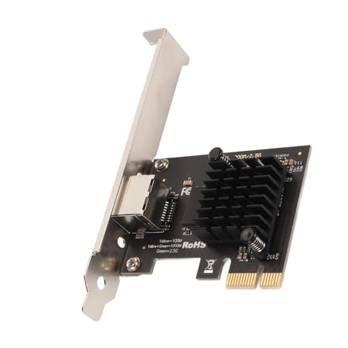 Cuifati PCIe Netzwerk Karte mit 2,5-Gbps Geschwindigkeit RTL8125-Chip, überlegene Leistung für PC Desktop Gaming Stabile Übertragung Einfach zu Bedienen, Unterstützt Remote Wake Up von Cuifati