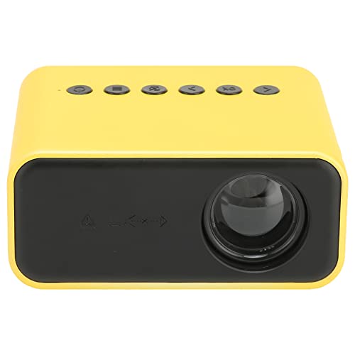 Cuifati -Projektor 1080P FHD-Filmprojektor LED-Videoprojektor Tragbarer Außenprojektor Kompatibel mit TV-Stick, HDMI, VGA, TF, AV, USB, IOS und Android(Gelb) von Cuifati