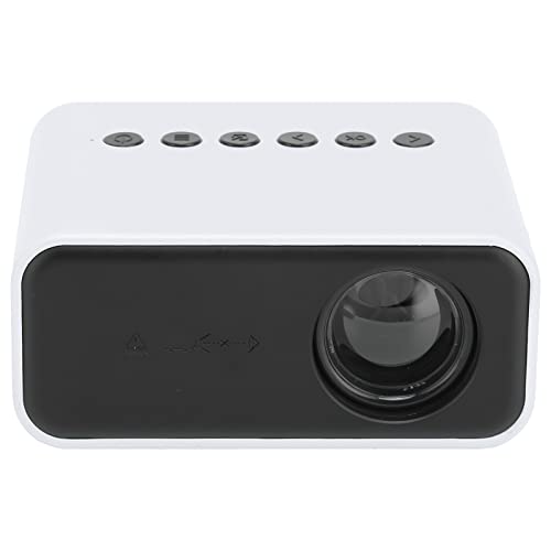 Cuifati -Projektor 1080P FHD-Filmprojektor LED-Videoprojektor Tragbarer Außenprojektor Kompatibel mit TV-Stick, HDMI, VGA, TF, AV, USB, IOS und Android(Weiß) von Cuifati