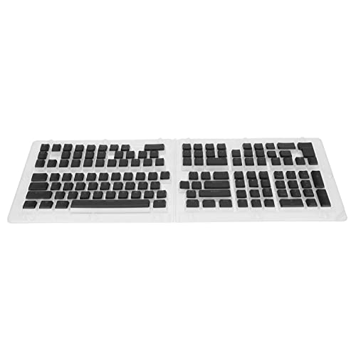 Cuifati Pudding Transparente OEM-Höhe PBT Zweifarbige Spritzguss-DIY-Tastatur-Tastenkappen 129 Tasten, Individualität und Schön, Erstklassige Haltbarkeit (Schwarz) von Cuifati