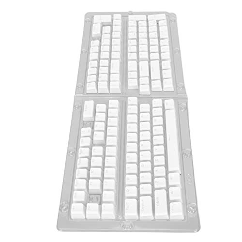 Cuifati Pudding Transparente OEM-Höhe PBT Zweifarbige Spritzguss-DIY-Tastatur-Tastenkappen 129 Tasten, Individualität und Schön, Erstklassige Haltbarkeit (Weiss) von Cuifati