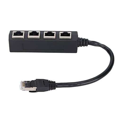 Cuifati RJ45-Splitter-Adapter, Hochwertige ABS-Material-Leiterplatte Eingebettet in Leitfähige Schaltung, Kompatibel mit ADSL, Hub, Switch, TV usw. von Cuifati