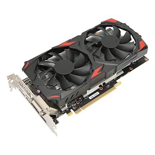 Cuifati RX 580 256bit Gaming Grafikkarte, 8GB GDDR5 1284/7000MHz, 16 PCI Express 3.0, Unterstützung 8K, 3X DP, HDMI, DVI, 2 Lüfter, Grafikkarte für von Cuifati