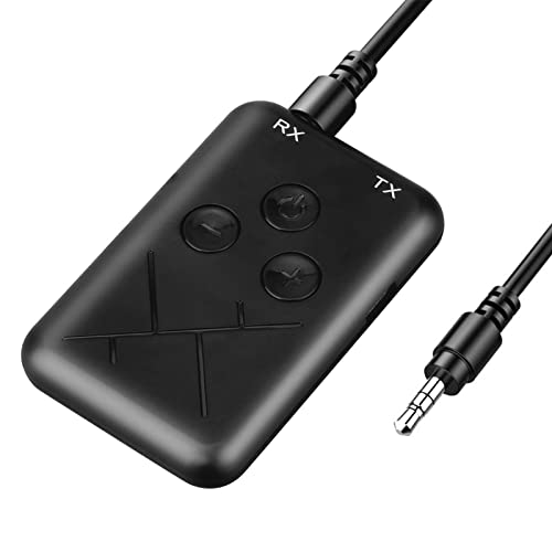 Cuifati RX-TX-10 2-in-1-Auto-Audio Bluetooth 4.2-Adapter 3,5-mm-A2DP-Stereo-Funksender-Empfänger Dual-Stream-Multipoint-Small-Size-Plug-and-Play von Cuifati