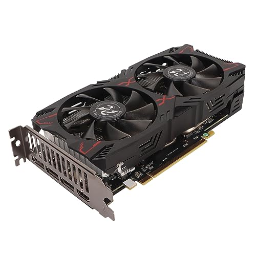 Cuifati RX5500XT Gaming-Grafikkarte, 8 GB GDDR6 256-Bit-Computergrafikkarte, PCIE 4.0 X16 3DP HDMI Desktop-PC-Grafikkarte mit Zwei Lüftern, Geräuscharm und Leiser Betrieb von Cuifati