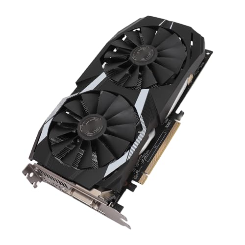 Cuifati RX590 Gaming-Grafikkarte, 8 GB GDDR5 256 Bit 1708 MHz Computer-Grafikkarte, PCIE 3.0 X16 DP HDMI DVI Desktop-PC-GPU-Grafikkarte mit Zwei Lüftern, Geräuscharm und Leises Arbeiten von Cuifati