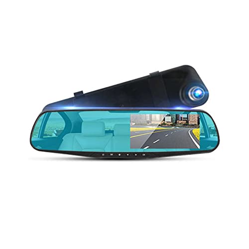 Cuifati Rückspiegel-Dashcam, 4,3-Zoll-Bildschirm HD 1080p Rückfahrkamera, Autorecorder, WDR-Technologie, Bewegungserkennung, G-Sensor, Schleifenaufnahme, Vordere und Hintere Dashcam von Cuifati