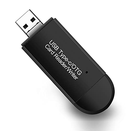 Cuifati SD-Kartenleser, 480 Mbit/s SD-Kartenleser USB C Typ A Micro USB 3 in 1, SD-Kartenadapter Unterstützt OTG-Funktion, Plug-and-Play von Cuifati