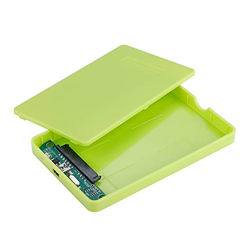 Cuifati SSD-Gehäuse SSD-Gehäuse USB 3.0 2,5 SATA-Tool-freie Mobile Festplattenbox für Windows, Linux, Mac OS (Grün) von Cuifati