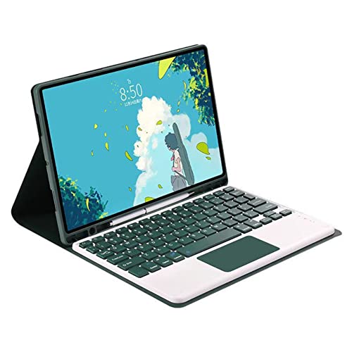 Cuifati Tablet-Hülle mit Tastatur für Galaxy Tab A8, 10,5 Zoll, Magnetische, Abnehmbare Bluetooth-Tastatur, Tablet-Hülle mit Stiftschlitz, Verstellbarer Winkel, TPU-Tablet-Tastaturhülle,(Touchpad) von Cuifati