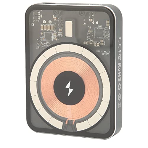 Cuifati Tragbares Ladegerät, 5000 mAh tragbare -Magnet-Wireless-Powerbank, Schnellladung Typ C, LED-Anzeige, eingebauter NTC-Temperatursensor Cuifati Tragbares Ladegerät, 5000 mAh tragbare -Magnet-Wireless-Powerbank, Schnellladung Typ C, LED-Anzeige, eingebauter NTC-Temperatursensor von Cuifati