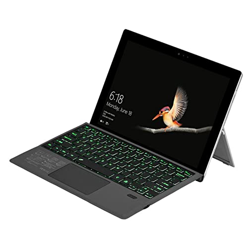 Cuifati Type Cover für Pro Generation 3 4 5 6 7, Farbige Hintergrundbeleuchtung, Tragbare Schlanke Bluetooth-Tastatur, Ultradünne Abnehmbare Tablet-Tastatur mit Touchpad, Schnelles von Cuifati
