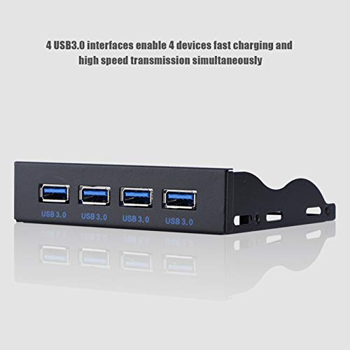 Cuifati USB 3.0-Frontplatte 4-Port-Hub, 19-polige 3,5-Zoll-Floppy-Bay-Schnittstelle, USB-Hub Vorne, von Cuifati