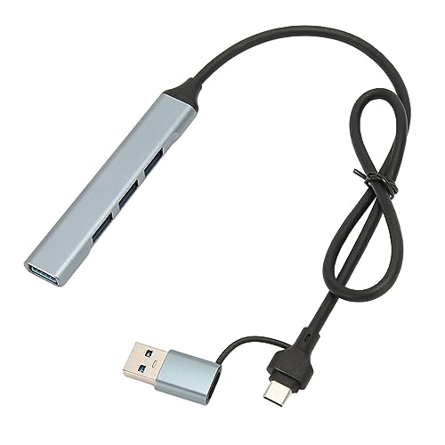Cuifati USB-C-Dockingstation, 4-in-1-Typ-C-auf-USB-Adapter, USB-C-Hub mit 1 X USB3.0, 3 X USB2.0, Multiport-USB-Dongle, Laptop, USB-C-Splitter für Desktop, Reisen, PC, Mobil von Cuifati