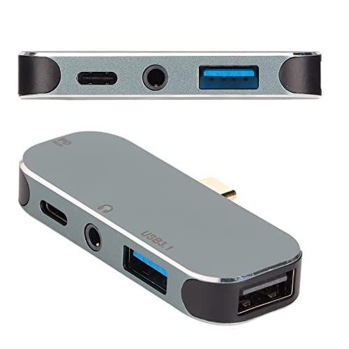 Cuifati USB C Hub Multiport Adapter, Dockteck 5-in-1 USB-C Hub 100W Power Delivery, PD, Type C, AUX, USB2.0 USB3.1, 10Gbps Data Ports, für Win für Android für OS X von Cuifati