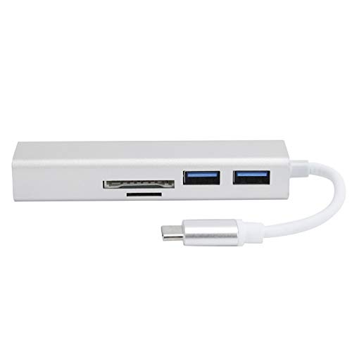 Cuifati USB-C-Hub mit Gigabit-Ethernet, USB 3.0-Anschlüssen, 5-in-1-Konverter für OS X von Cuifati