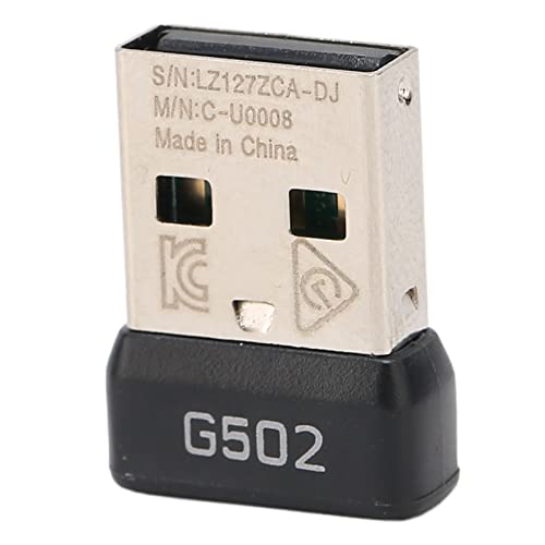Cuifati USB-Dongle-Maus-Empfänger-Adapter Ersatz für G502 Lightspeed Wireless Mouse, 2,4 GHz Wireless Stabiles Signal, Kleiner Tragbarer USB-Empfänger-Gaming-Maus-Adapter von Cuifati
