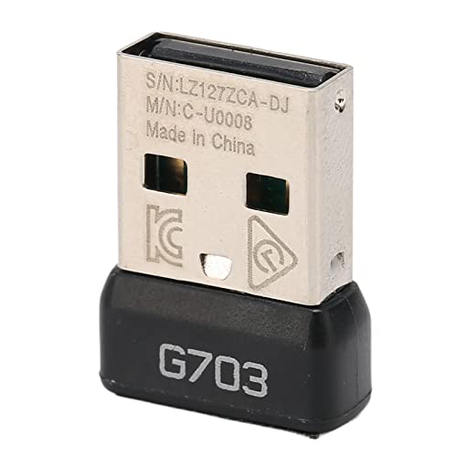 Cuifati USB-Dongle-Maus-Empfänger-Adapter Ersatz für G703 Lightspeed Wireless Gaming Mouse, 2,4 GHz Wireless Stabiles Signal, Kleiner Tragbarer USB-Empfänger-Maus-Adapter von Cuifati