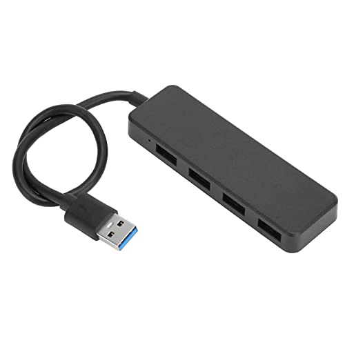 Cuifati USB-Hub, 4 Port USB 3.0 Hub-Erweiterungen, 5 Gbit/s High-Speed-Übertragung, Schutzfunktion, Ultradünner Tragbarer USB-Splitter für Laptop-PC, für Unterwegs Im Büro von Cuifati
