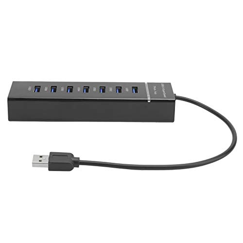 Cuifati USB Hub 3.0 Splitter, Superhochgeschwindigkeit von 5 Gbit/s, mit 5-V-Gleichstromstecker für Mehrere Geräte von Cuifati