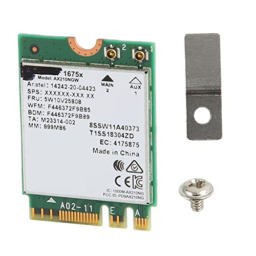Cuifati WiFi 6E PCI E Wireless Network Card WiFi-Karte BT5.2 Band Erweitert WiFi auf 6 GHz/5 GHz/2,4 GHz 2400 Mbit/s Gigabit AX210NGW Desktop PC PCIe Wireless Network Adapter für 11/10 von Cuifati