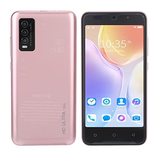 Cuifati Y30S Entsperrtes Smartphone, Entsperrtes 5,0-Zoll-HD-Vollbild-Handy für Android 6, Dual-SIM-Face-ID, 2 GB RAM, 32 GB ROM, Ultradünne Smartphones, 128 GB Erweiterbare(Roségold) von Cuifati