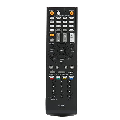 Cuifati für Onkyo Fernbedienung, Ersatz-Universalfernbedienung für RC-865M HT-R758 HT-R791 RC-834M TX-NR515 HT-R990 TX-NR509, Schwarz von Cuifati