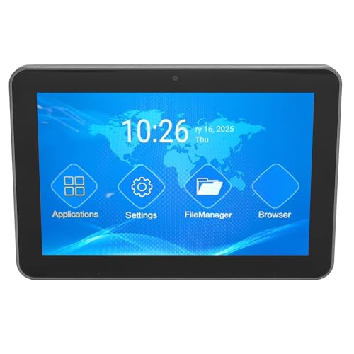Digitaler Kalender, Dual -Lautsprecher und 5MP -Kamera, 8 Zoll Smart WiFi Digital Kalender und Chore -Diagramm, 1280 X 800 Touchscreen -Display mit Wandmontage für (EU-Stecker) von Cuifati