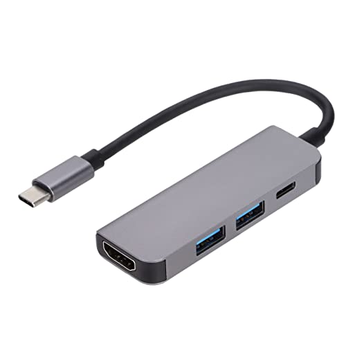 Dockingstation mit Integriertem Hochgeschwindigkeits-USB-3.0-Port, 4-in-1-Hub, USB-Port-Expander, 4k bei 30 Hz Auflösung, für Windows 10/8/7, Vista, XP, für OS, für Linux, für Android Usw. von Cuifati