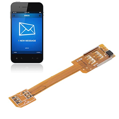 Dual-SIM-Kartenadapter, SIM-Kartenverlängerungsadapter von Stecker auf Buchse, Nano-SMI auf Standard-SIM-Karte, Ultraflacher SIM-Extender für Android-Smartphones von Cuifati