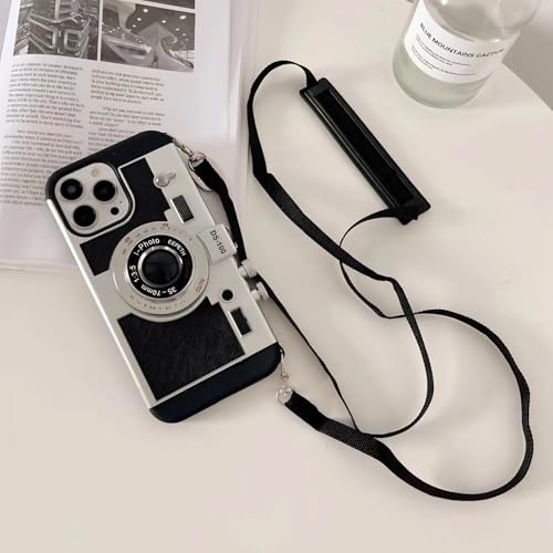 Cuifati Handyhülle, Vintage-Kamera-Handyhülle für IOS Phone13, 3D-Cooles, Einzigartiges Kamera-Design, Handy-Schutzhülle mit Abnehmbarem Umhängeband, Umhängeband für Mädchen Cuifati Handyhülle, Vintage-Kamera-Handyhülle für IOS Phone13, 3D-Cooles, Einzigartiges Kamera-Design, Handy-Schutzhülle mit Abnehmbarem Umhängeband, Umhängeband für Mädchen von Cuifati