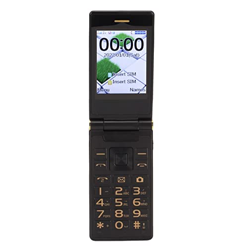 Cuifati Entsperrte Klapphandys für ältere Menschen, 2G Big Button, Einfach zu Bedienendes Senioren-Klapphandy, Dual-SIM-Taschenklapphandy mit 2,8-Zoll-HD-Bildschirm, SOS, Starke (Anlauffarbe) von Cuifati