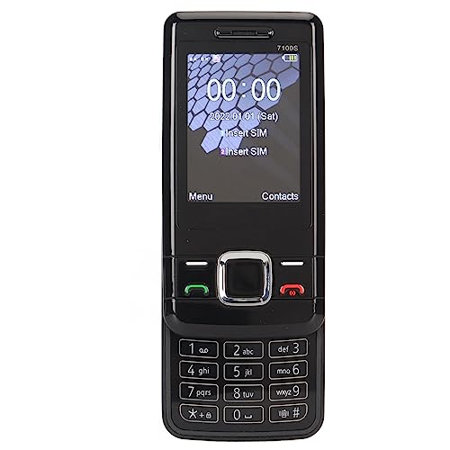 Entsperrtes Slider-Telefon 2G GSM, Laute Stimme, Große Taste, 1200-mAh-Akku, Dual-Karte, Senioren-Handy, ältere, 100 Bis 240 V (Black) von Cuifati