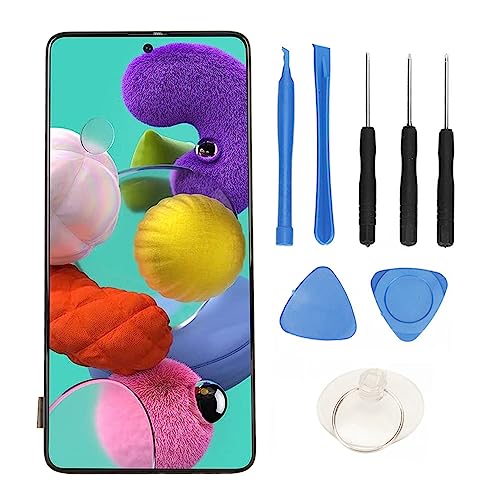 Ersatz-LCD-Bildschirm für Galaxy A51, 6,5 Zoll LCD-Touch-Display-Digitizer-Baugruppe mit Rahmen-Reparatur-Werkzeug-Set für A515 A515U1 A515U A515A SM A515F SM A515U von Cuifati