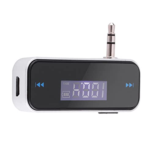 FM Transmitter Audio Adapter Car Kit, Wireless in Car Radio Transmitter Eingebauter 3,5-mm-Aux-Anschluss für Smartphones MP3 MP4 Audioplayer, mit LCD-Hintergrundbeleuchtung von Cuifati