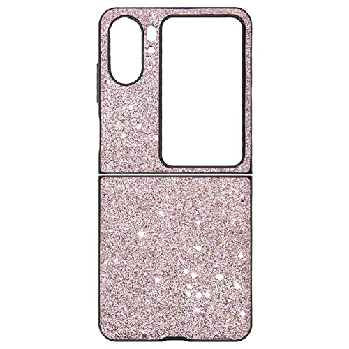 Für Oppo Find N2 Flip Case, Glänzende Kristall-Handy-Schutzhülle, Anti-Scratch-Anti-Drop-Vollschutz-Faltbare Handyhülle, Schlanke Glitzer-Handyhülle Für Mädchen und Frauen (Rosa) von Cuifati