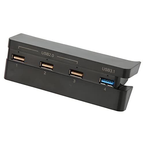 Für PS4 Slim Gaming Console Hub, USB2.0 X 3+USB3.0 Erweiterungsadapter, Hochgeschwindigkeits-USB-Hub-Adapter, Plug-and-Play, USB-Ladegerät-Controller-Splitter, Kompatibel mit USB 3.1/2.0 von Cuifati