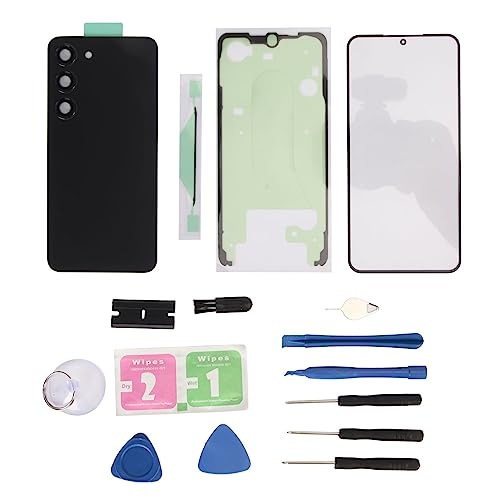 Galaxy S23 Rückseite Glasabdeckung Gehäuse Tür Ersatz, Rückseite Rückseite Abdeckung Vordere äußere Linse Glas Bildschirm Reparatur Ersatz Kit Pre für Samsung Galaxy S23 von Cuifati